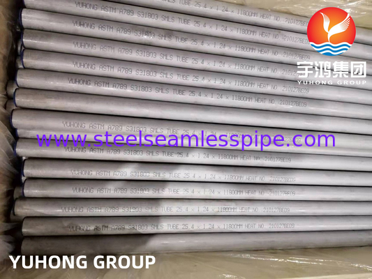 ASTM A789 UNS S31803 SAF2205 Ayaklı ortamlarda çift çelik dikişsiz boru