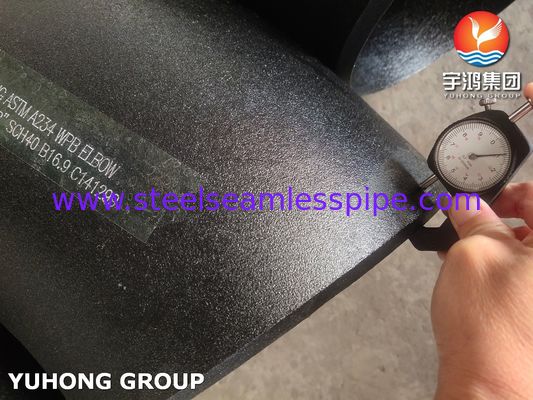 ASTM A234 WPB Karbon Çelik Ayakkabı 45DEG Uzun Yarıçap Buttwelded B16.9