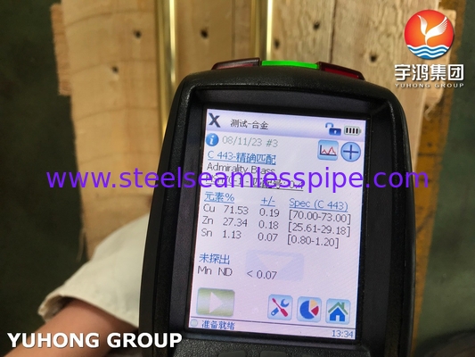 ASTM B111 C44300 Alüminyum Bakır Tüpler
