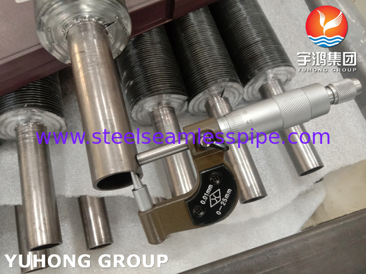 ASME SB163 N04400 Hava soğutucu ve gaz yeniden kaynatma makinesi için alüminyum kanatlı gömülü kanatlı tüp