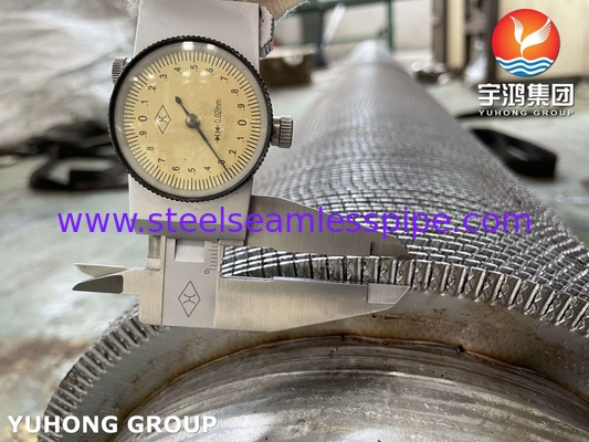 ASME SA312 TP347 Paslanmaz Çelik HFW Tutuklu Tüp, Ekonomizer için Paslanmaz Fin Strip