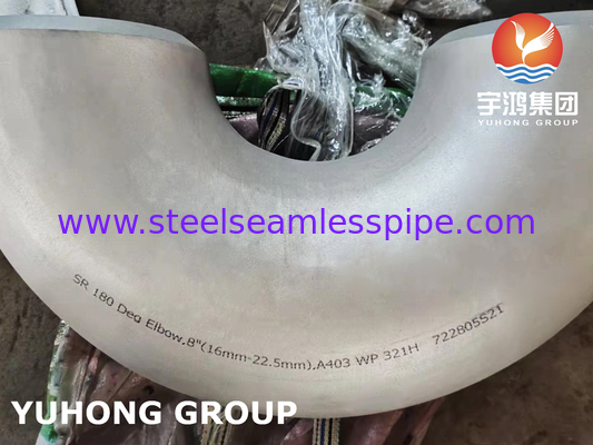 A403 WP321H dirseği 90/180 derece, Paslanmaz Çelik Butt Seld Fitting B16.9