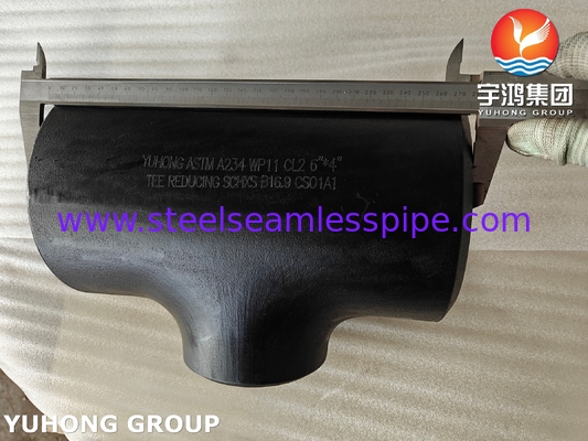 ASTM A234 WP11 CL2 Alaşımlı Çelik Redüksiyon Tee ASME B16.9 Buttweld Boru Fittings