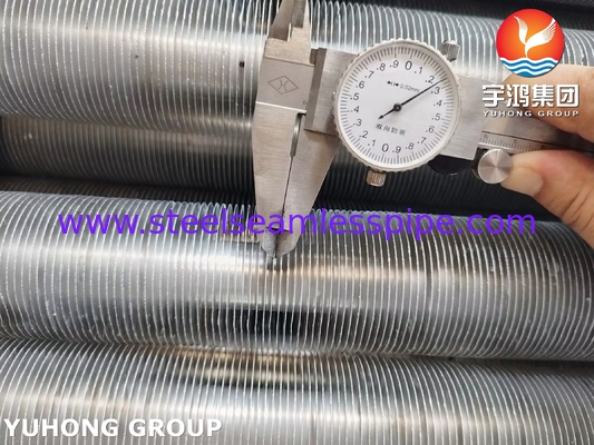 Paslanmaz Çelik Fin Tube ASTM A249 TP304L L Tipi Hava Soğutucu için Alüminyum Şeritli