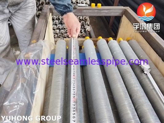 Paslanmaz Çelik Fin Tube ASTM A249 TP304L L Tipi Hava Soğutucu için Alüminyum Şeritli