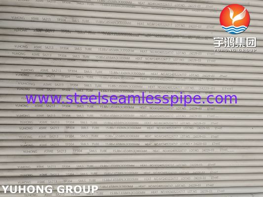 ASME SA213 TP304 S30400 Paslanmaz Çelik Dikişsiz Boru Kazan İçin