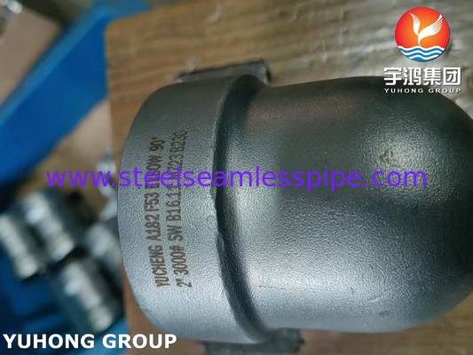 ASTM A182 F53 S32750 Süper Dupleks Paslanmaz Çelik 90Deg Dirseği B16.11 Kimyasal Uygulama