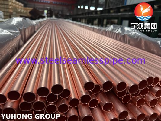 ASTM B111 / ASME SB111 C12200 Kondenser Isı Eşanjörü için Bakır Boru