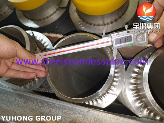 ASTM A376 TP347H katı Spiral Yüksek Frekanslı kaynaklı HFW Kanatlı Boru 11Cr