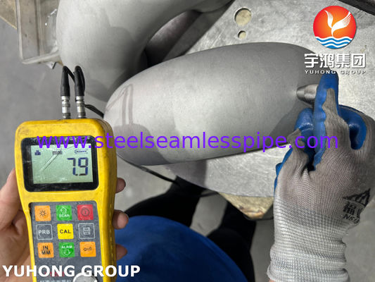 ASTM A403 WP304H Paslanmaz Çelik Dirsek 90° Kısa Yarıçaplı Alın Kaynaklı Dikişsiz B16.9