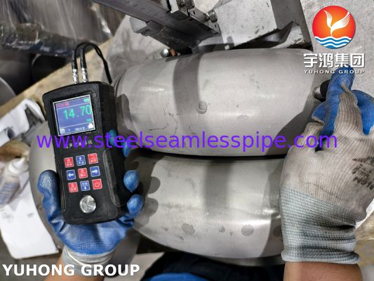 ASTM A403 WP321H Paslanmaz çelik boru montajı ASME B16.9 Buttweld 180° dirseği