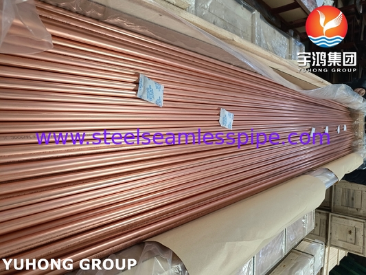 JIS H3300 C1220T HVAC sistemleri için Dikişsiz Bakır Alaşımlı Boru