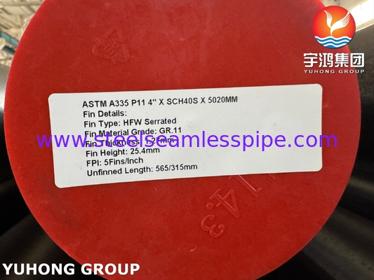ASTM A335 P11 Tırtıklı Kanatlı Boru, Süper Isıtıcı HSRG Sistemi için GR 11 Kanatlı