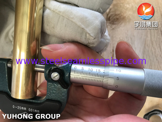 ASTM B111 / ASME SB111 C44300 Kondenser ve Isı Eşanjörü Uygulamaları için Bakır Nikel Boru