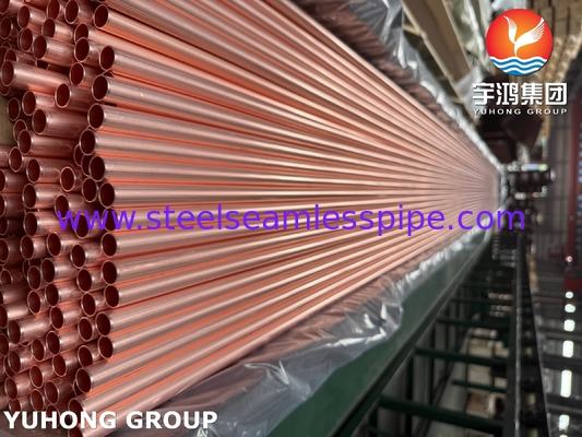 ASTM B111 / ASME SB111 C12200 Kondenser Isı Eşanjörü için Bakır Boru