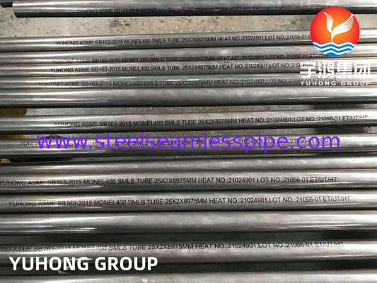 ASME SB163 MONEL 400 (UNS N04400) Nikel alaşımlı ısı değiştiricisi ve kondansatörü için dikişsiz boru