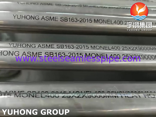 ASME SB163 MONEL 400 (UNS N04400) Nikel alaşımlı ısı değiştiricisi ve kondansatörü için dikişsiz boru