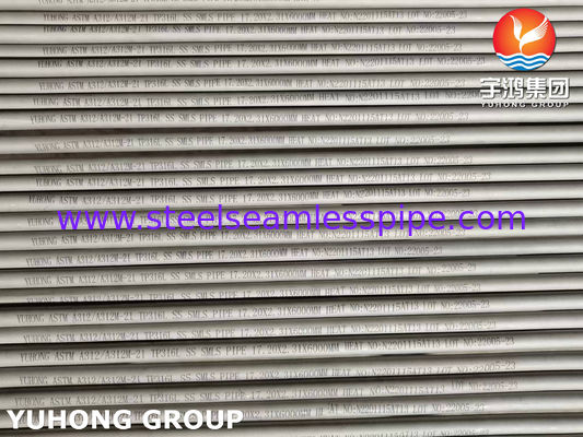 ASTM A312 TP316L Paslanmaz Çelik Dikişsiz Boru Petrokimyasal Uygulamalar için Eddy Akım Hidrostatik ve Ultrasonik Test