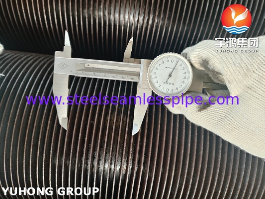 Karbon çelik A106 GR.B Reheater ve Economizer için Spiral Fined Tube