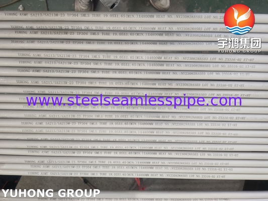 ASTM A213 TP304 Paslanmaz Çelik Dikişsiz Boru Isı Eşanjörü ve Kazan İçin