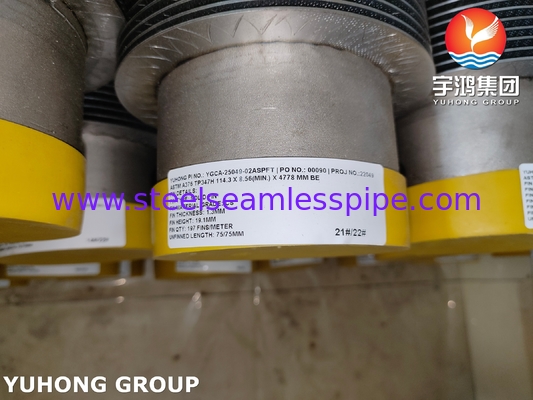 ASTM A376 TP347H HFW Katı Kanatlı Boru Isı Eşanjörleri İçin
