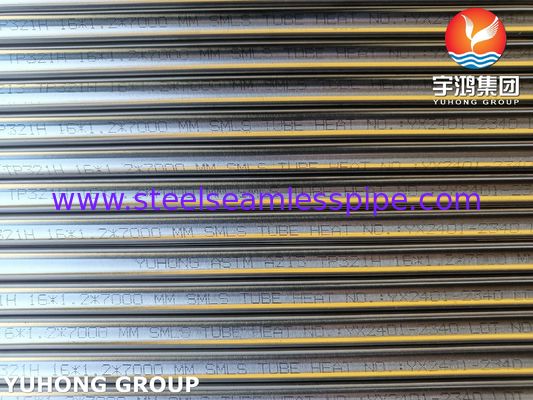 ASTM A213 TP321H Boiler ve Isı Değiştiricisi için Paslanmaz Çelik Dikişsiz Tüp