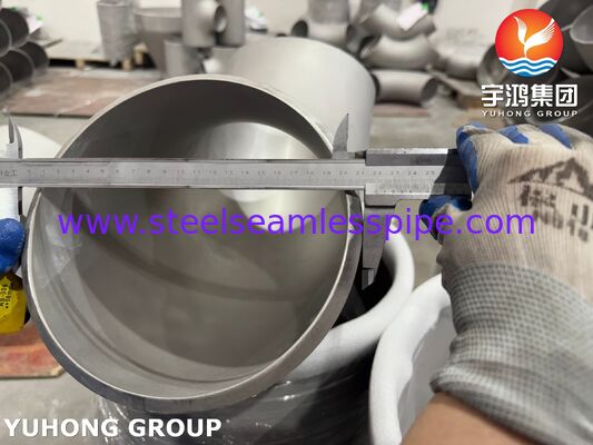 ASTM B366 WPHC276 / UNS N10276 BW Boru Fittings Hastelloy C276 Dirseği 45 derece 90 derece