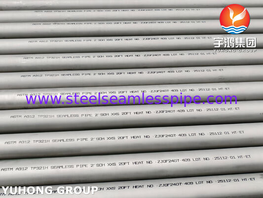 ASTM A312 TP321/321H / 12Х18Н10Т / 1.4541 Yüksek sıcaklıklı hizmet için paslanmaz boru