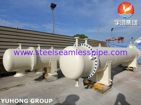 ASME U damgalanmış AES tipi TP316L borularla yüzen başlı ısı değiştiricisi