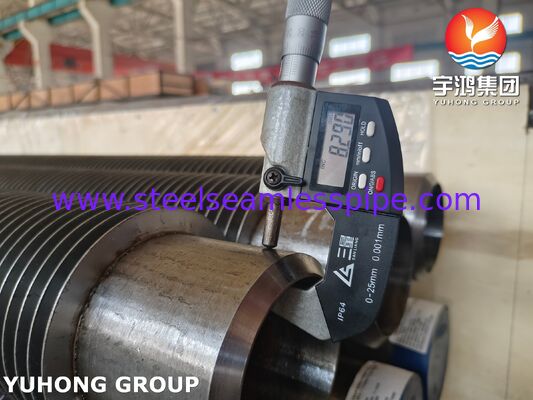 Yüksek Frekans Kaynaklı Kanatlı Boru - ASTM A335 P22 Taban / Kazanlar ve Isıtıcılar için 11-13Cr Kanatlar