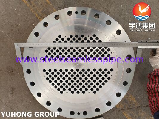 Normalleştirilmiş ASME SA266 Gr.2N Karbon Çeliği Sabit Tüp Levhası Isı Eşanjörü İçin