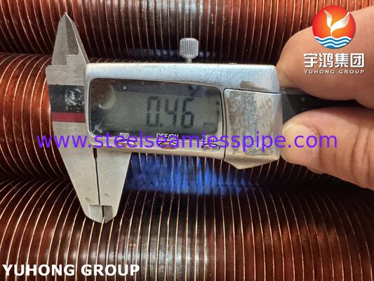 Kaldırıcılar ve Ekonomizatörler için gömülü kanatlı borular A106 Gr.B Temel Bakır Kanatları