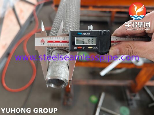 Yüksek frekanslı kaynaklı tırnaklı kanatlı tüp TP304H taban / SS304 kanatlı