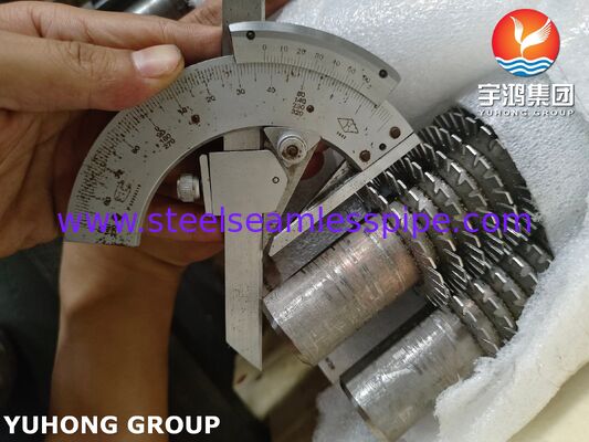 Yüksek frekanslı kaynaklı tırnaklı kanatlı tüp TP304H taban / SS304 kanatlı