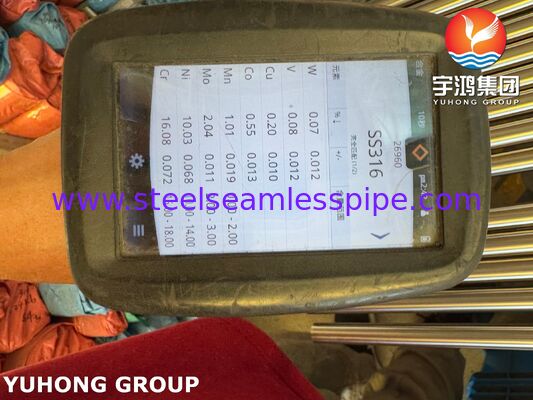 Farmasötik endüstrisi için parlak kızartılmış paslanmaz çelik dikişsiz tüp ASTM A269 TP316L