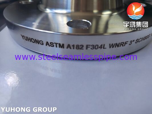 ASTM A182 F304L Paslanmaz Çelik Flange Weldneck Yükseltilmiş Yüz
