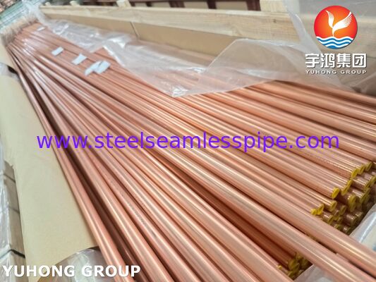 JIS H3300 C1220T Fosfor Deokside Bakır Çelik Dikişsiz Tüp
