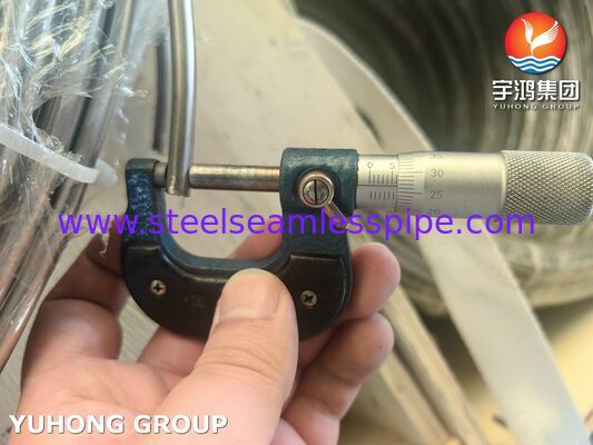 ASTM A269 Parlak Kaynatılmış Paslanmaz Çelik 316L Radyatör Bobinleri İçin Dikişsiz Bobin Tüpü