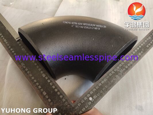 ASTM A234 WPB Yüksek Güçlü Karbon Çelik 90° dirseği Butt Saldırma dirseği Uzun Yarıçap (1.5D) Petrol, Gaz ve Su Boru hattı sistemleri için