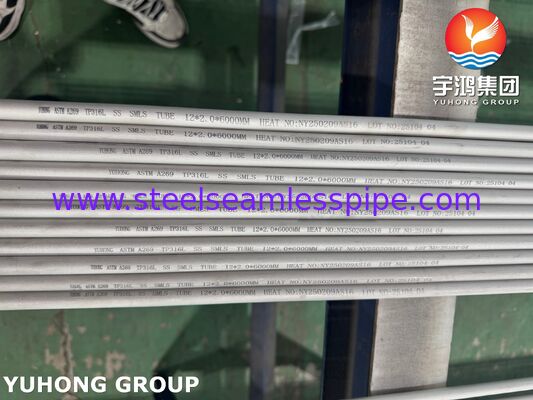 Kondenser için Paslanmaz Çelik ASTM A269 TP316L Dikişsiz Boru, Turşulanmış ve Tavlanmış