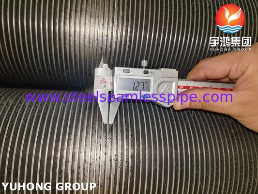 ASTM A376 TP347H Fin Tube CS, Yüksek sıcaklığa dayanıklı kompozit Fin Tube (CS tabanı + TP347H Fin)