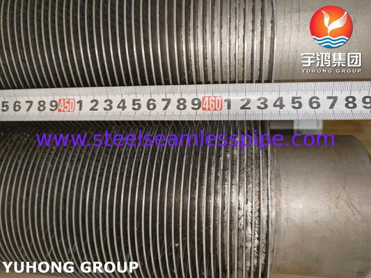 ASTM A376 TP347H Fin Tube CS, Yüksek sıcaklığa dayanıklı kompozit Fin Tube (CS tabanı + TP347H Fin)