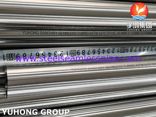 Paslanmaz çelik kaynaklı boru A270 TP304 180 360 Grit Gıda içecekleri ve süt endüstrisi için cilalanmış yüzey