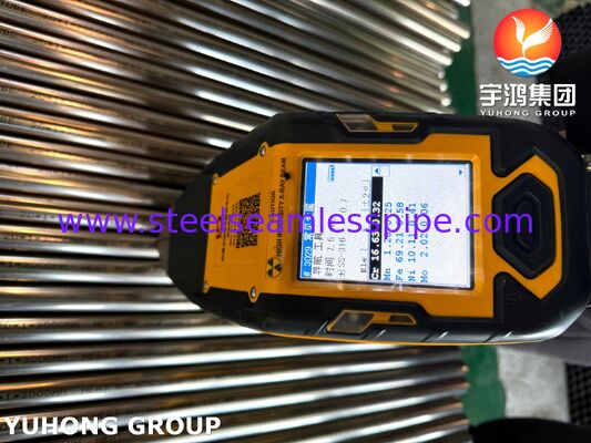 A249 TP316L Paslanmaz çelik kaynaklı tüp, ısı değiştiricisi / kazan / kondansör için parlak ısılandırılmış