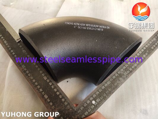Dikişsiz Karbon Çelik Alın Kaynaklı Boru Bağlantı Elemanları, Basınçlı Borular İçin A234 WPB Dirsek ASME B16.9