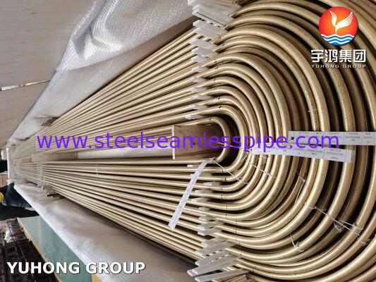 ASME SB111 C68700 Arsenik Alüminyum Brass U Bend Seamless Tube With Impingement Attack
