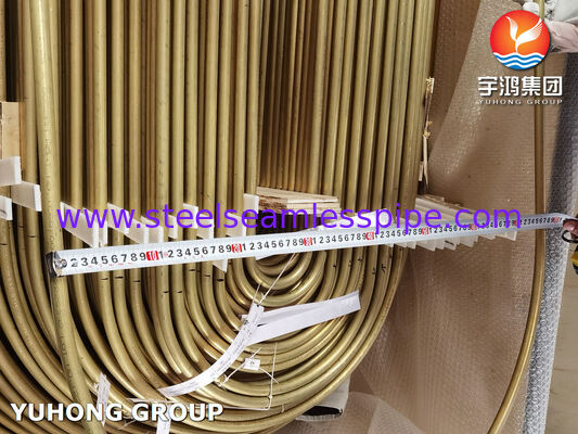 ASME SB111 C68700 Arsenik Alüminyum Brass U Bend Seamless Tube With Impingement Attack