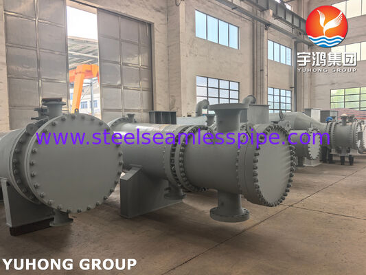 Karbon çelik kabuk ve boru ısı değiştiricisi, su, yağ, buhar ve gaz soğutması için ASME SA179 boruları ve SA266 Gr.2 boru listesi ile