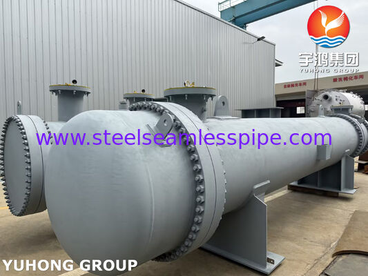 ASME SA213 TP304/316L boruları ve ASME SA182 F304/316L korozyona dayanıklı uygulamalar için boru tablosu ile paslanmaz çelik sabit boru yapraklı ısı değiştiricisi