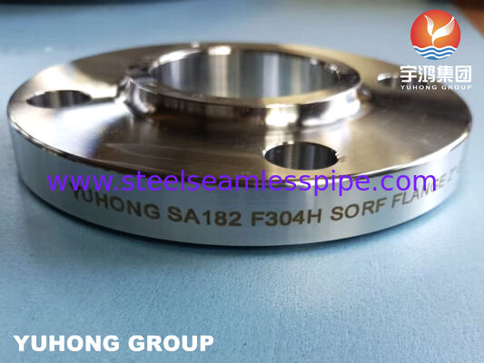 F304H kalıplı kaydırma üstü yükseltilmiş yüz flange paslanmaz çelik RF flange